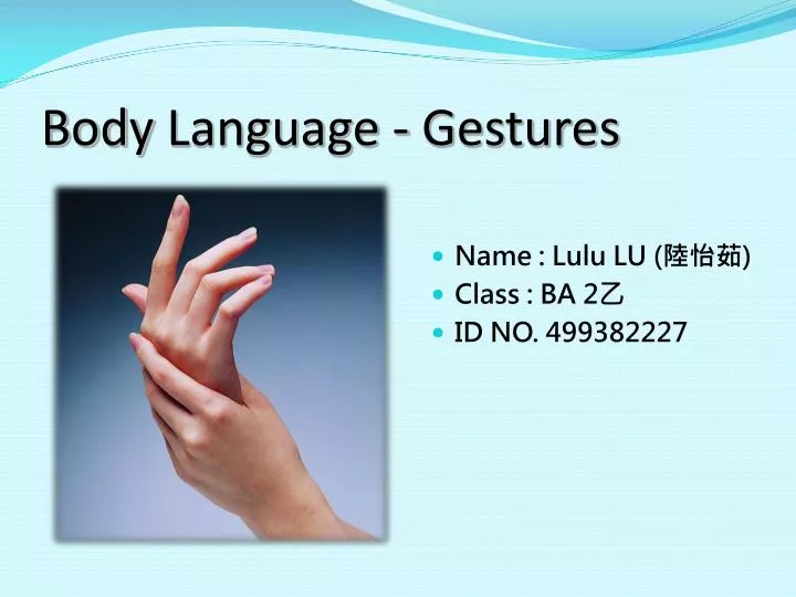 body language gestures n.