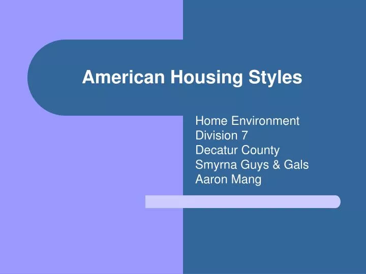 american housing styles n.