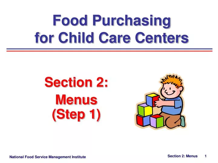 food purchasing for child care centers n.