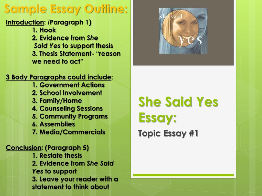 she said essay