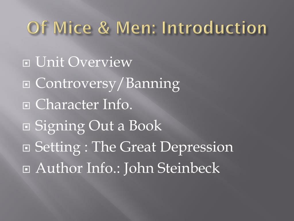 Of Mice & Men Vocabulary Visuals - ppt download