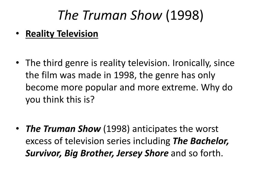The Real Lesson of 'The Truman Show' - The Atlantic