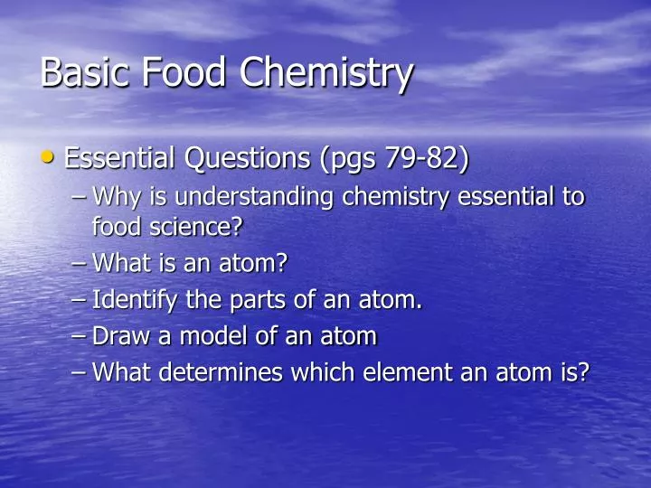 PPT Basic Food Chemistry PowerPoint Presentation, free download ID