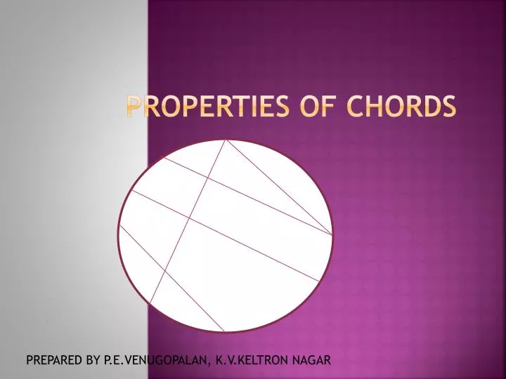PPT - Properties of chords PowerPoint Presentation, free download - ID