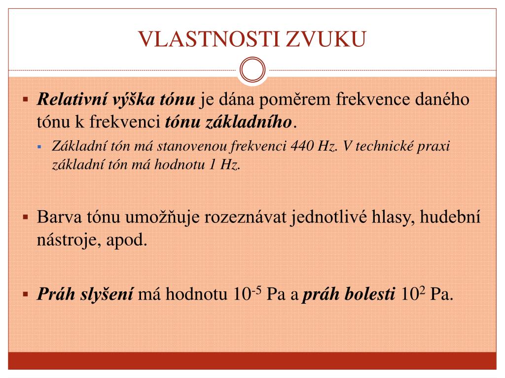 PPT - VLASTNOSTI ZVUKU PowerPoint Presentation, free download - ID:3882101