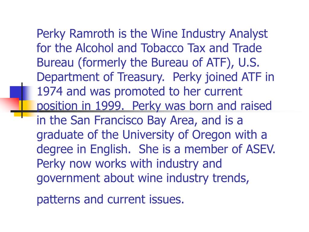 PPT Alcohol and Tobacco Tax and Trade Bureau U.S. Dept. of the