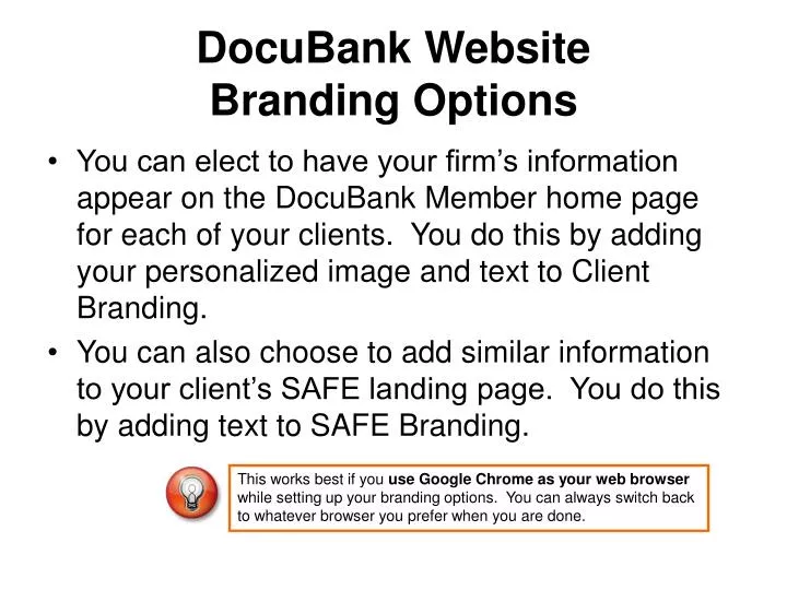 docubank website branding options n.