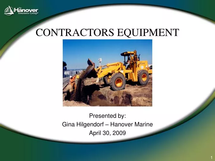 PPT CONTRACTORS EQUIPMENT PowerPoint Presentation, free download ID
