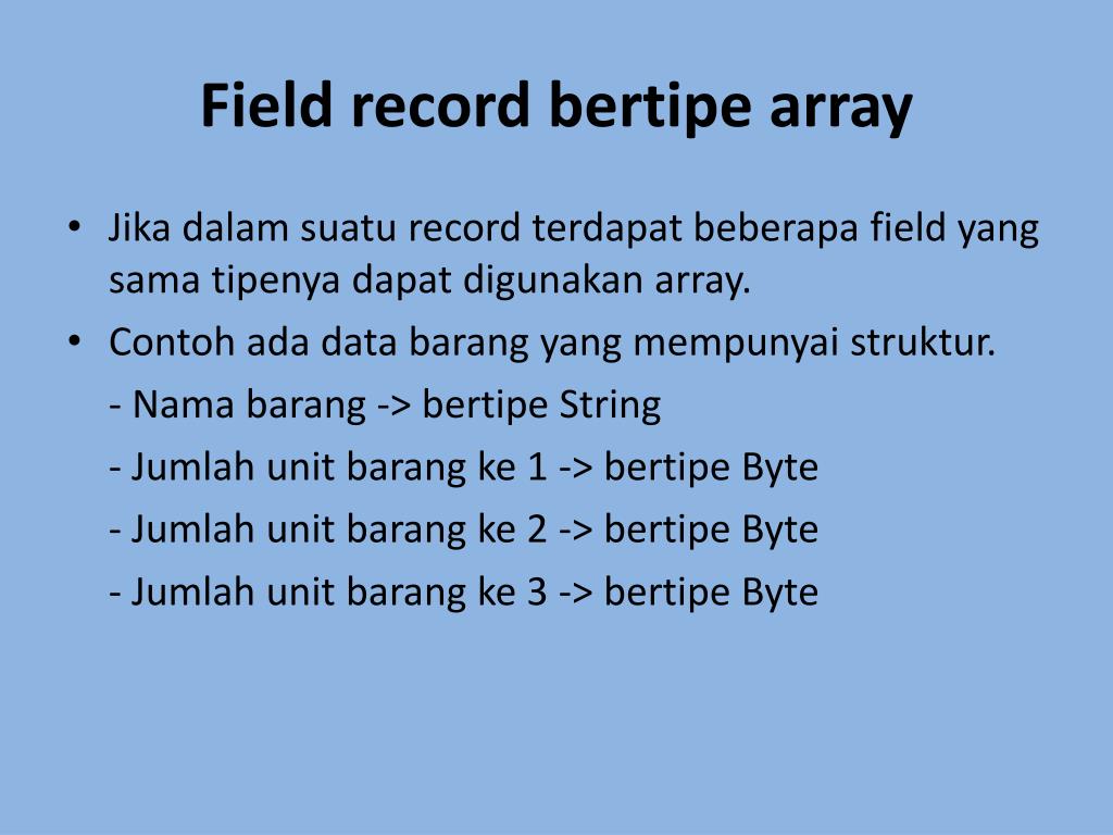 Record field