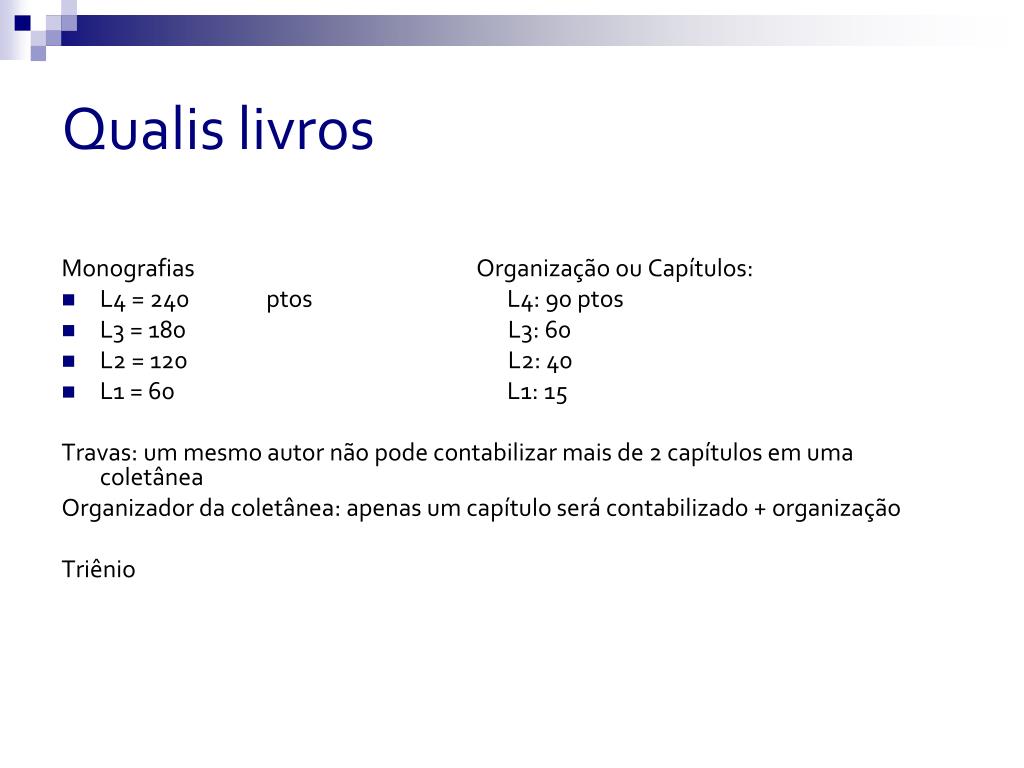 PPT - QUALIS LIVROS PowerPoint Presentation, free download - ID:3884403