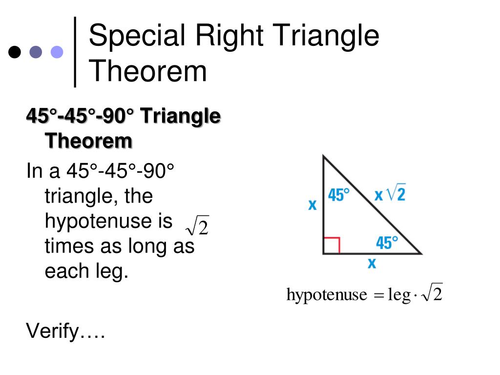 Ppt Special Right Triangles Powerpoint Presentation Free Download Id3885007 6334