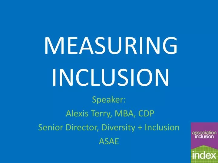 PPT - MEASURING INCLUSION PowerPoint Presentation, free download - ID ...