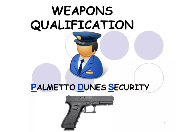 weapons qualification n.