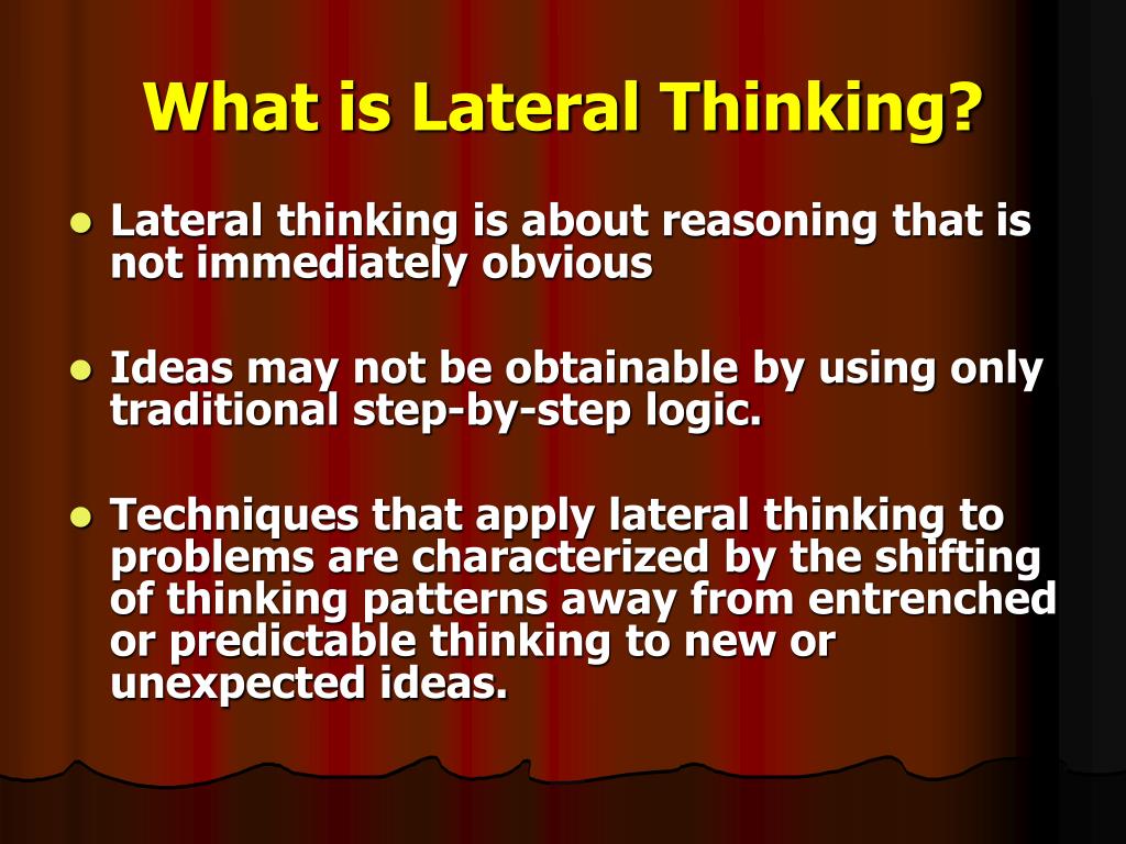 what is lateral thinking essay