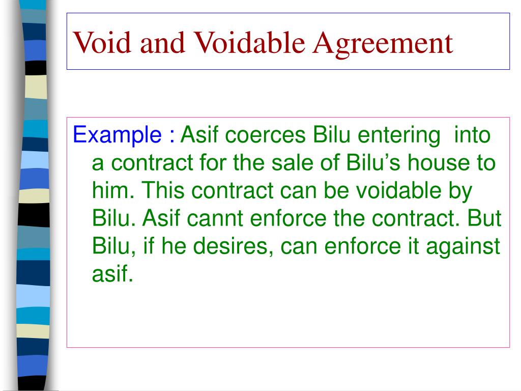 assignment on void agreement