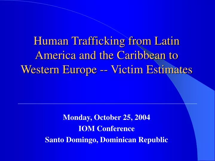 human trafficking in the caribbean Human trafficking: modern day slavery in latin america and the caribbean by sikhumbuzo zondi servitude or slavery has been a pervasive problem in the world throughout history and even though it was officially eliminated in the nineteenth century, it still exists today. human trafficking in the caribbean Human trafficking: modern day slavery in latin america and the caribbean by sikhumbuzo zondi servitude or slavery has been a pervasive problem in the world throughout history and even though it was officially eliminated in the nineteenth century, it still exists today.