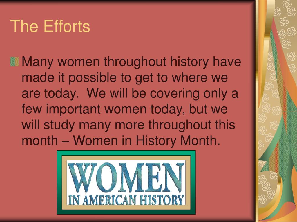 National Women's History Month Presentation