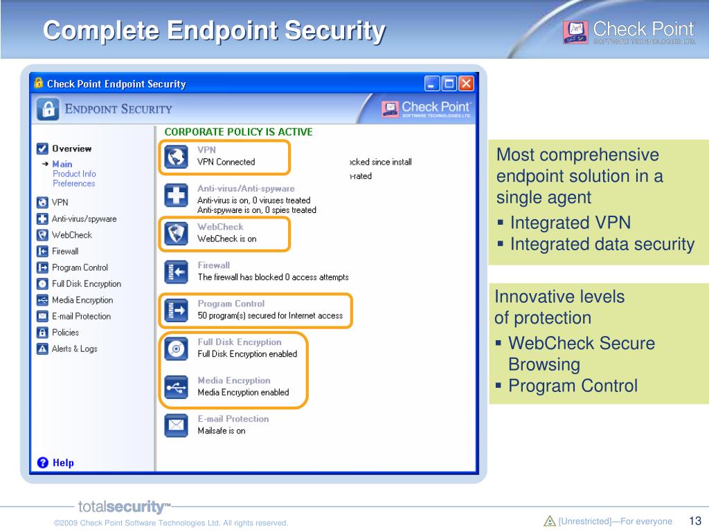 checkpoint security endpoint