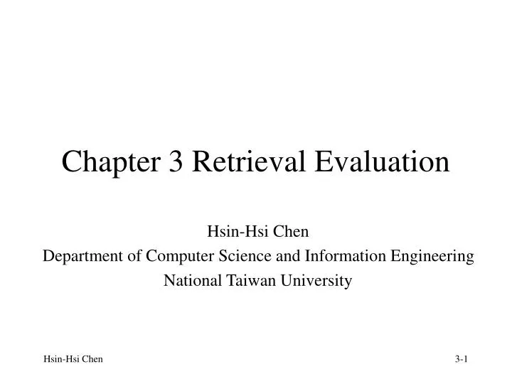 chapter 3 retrieval evaluation n.