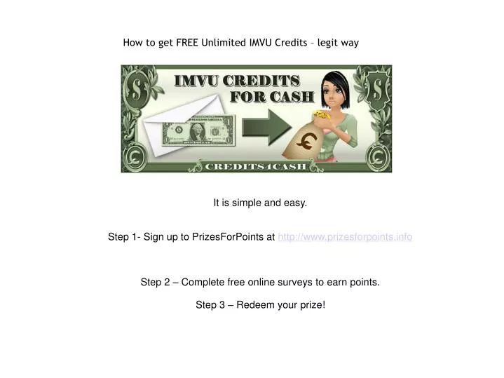 How To Get Unlimited Imvu Credits For Free