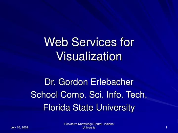 web services for visualization n.
