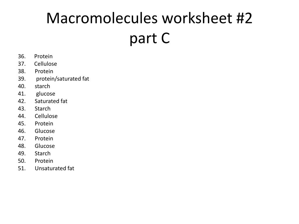 PPT - Study guide answers PowerPoint Presentation, free download In Macromolecules Worksheet 2 Answers