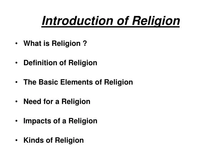role of religion definition