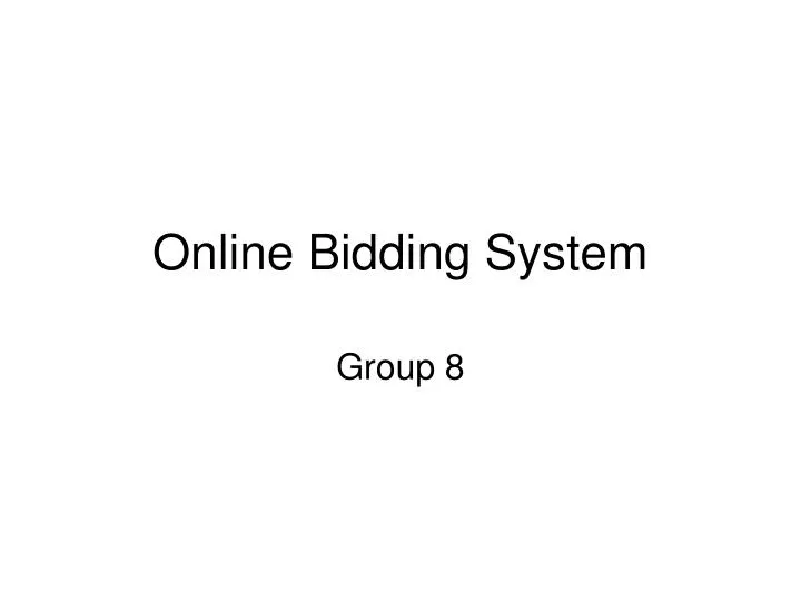 online bidding system n.