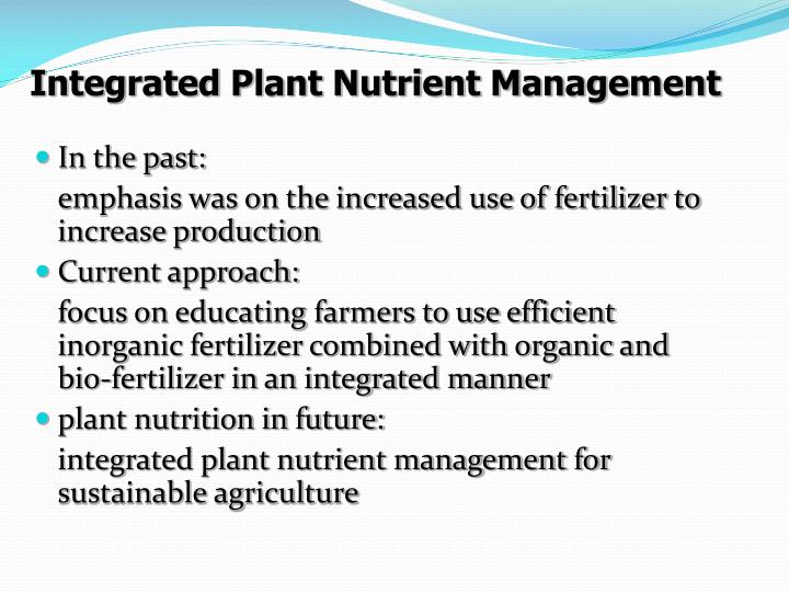 integrated plant nutrient management