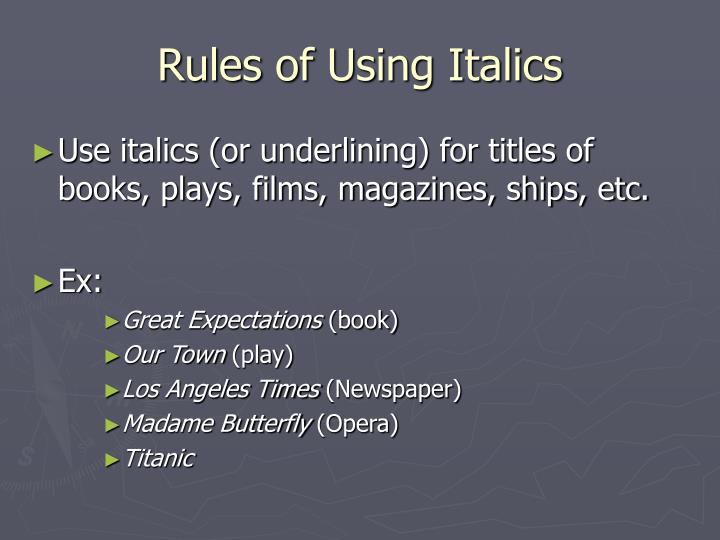 PPT Italics and Quotes Part I PowerPoint Presentation