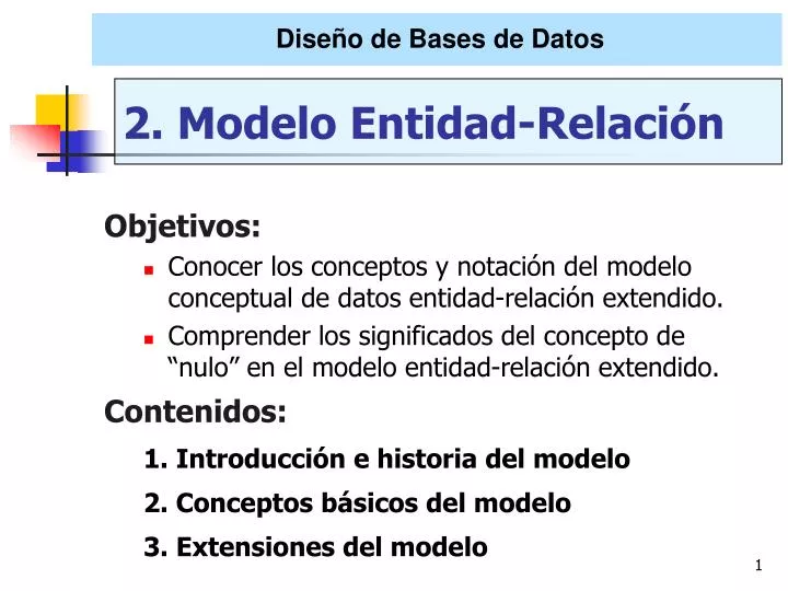 PPT - 2. Modelo Entidad-Relación PowerPoint Presentation, free download -  ID:3894213
