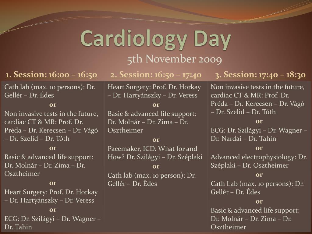 PPT Cardiology Day PowerPoint Presentation, free download ID3895406