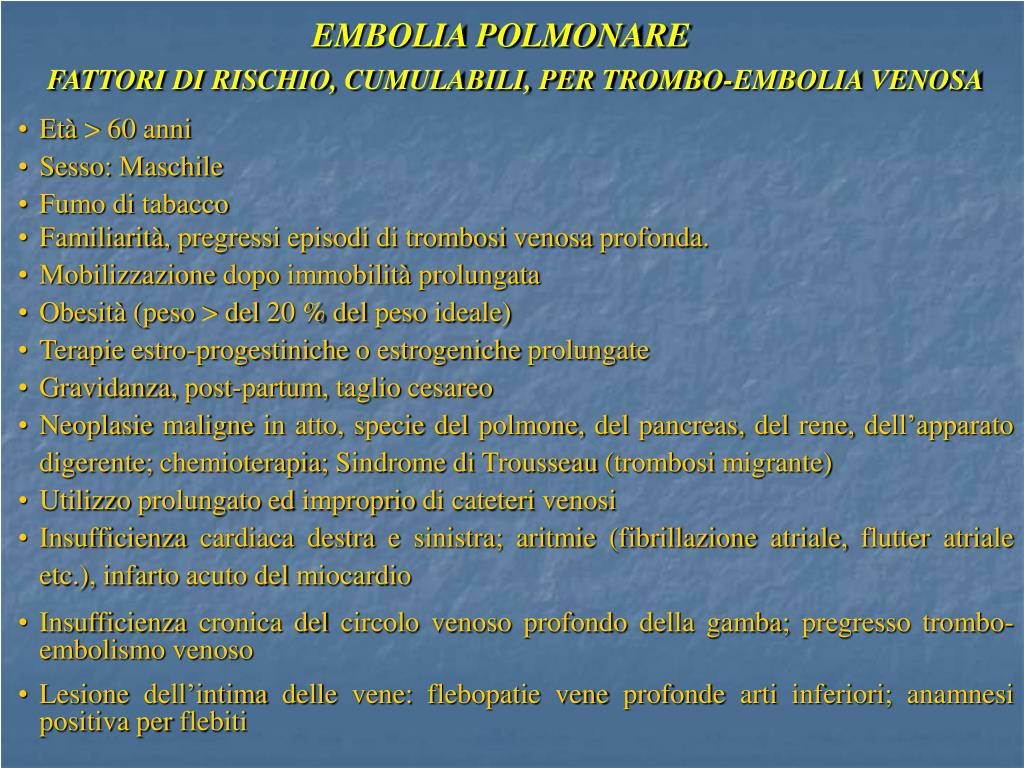 perdita di peso dopo embolia polmonare perdita di peso dopo embolia polmonare
