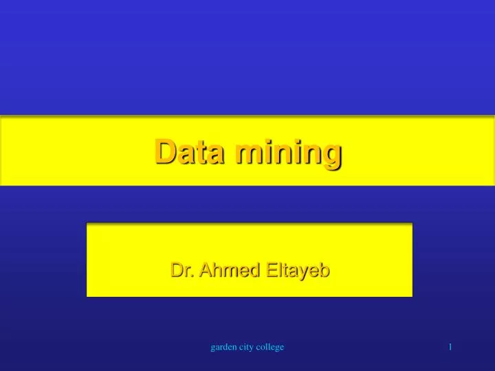 PPT - Data mining PowerPoint Presentation, free download - ID:3896401