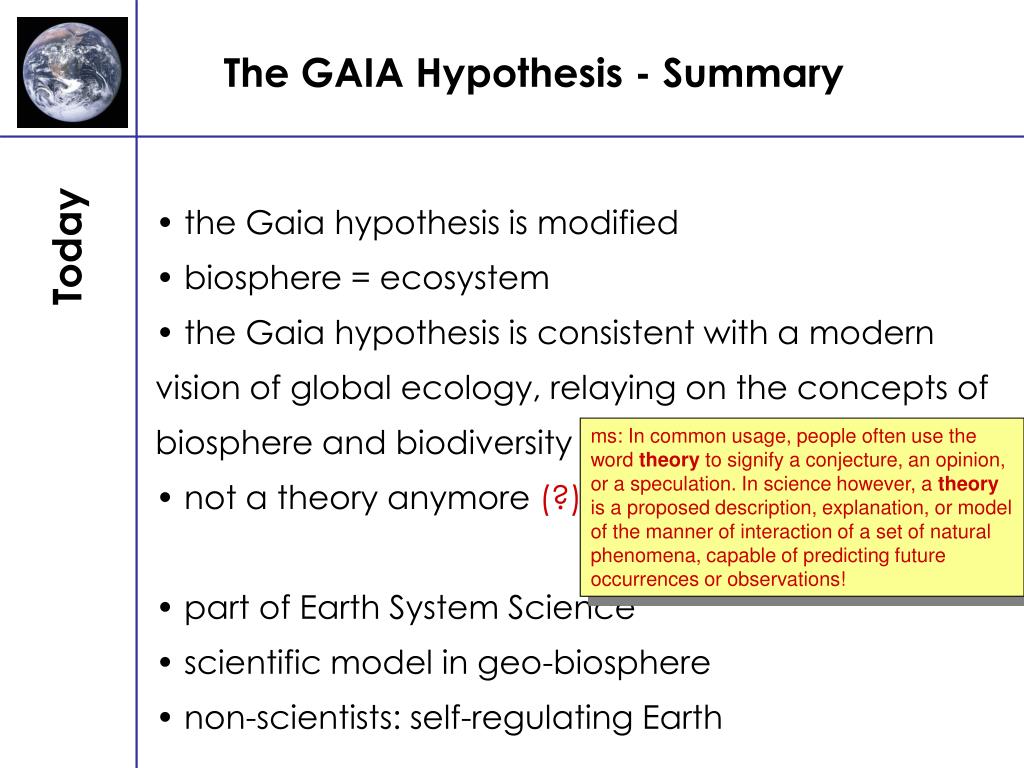 gaia hypothesis ppt