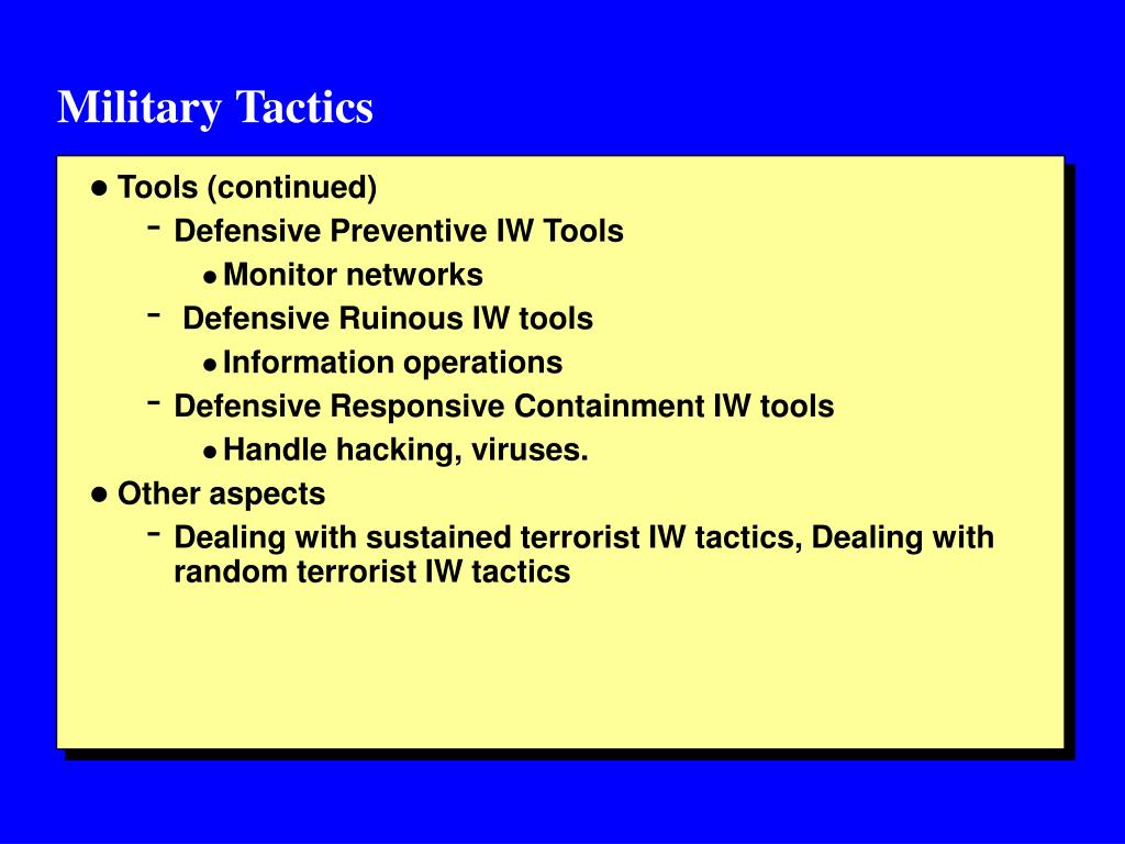 Why Are Military Tactics Ineffective