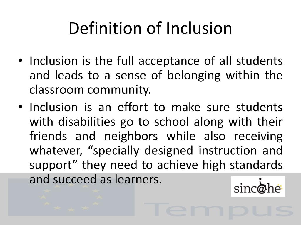 PPT - Definition of Inclusion PowerPoint Presentation, free download -  ID:3897875