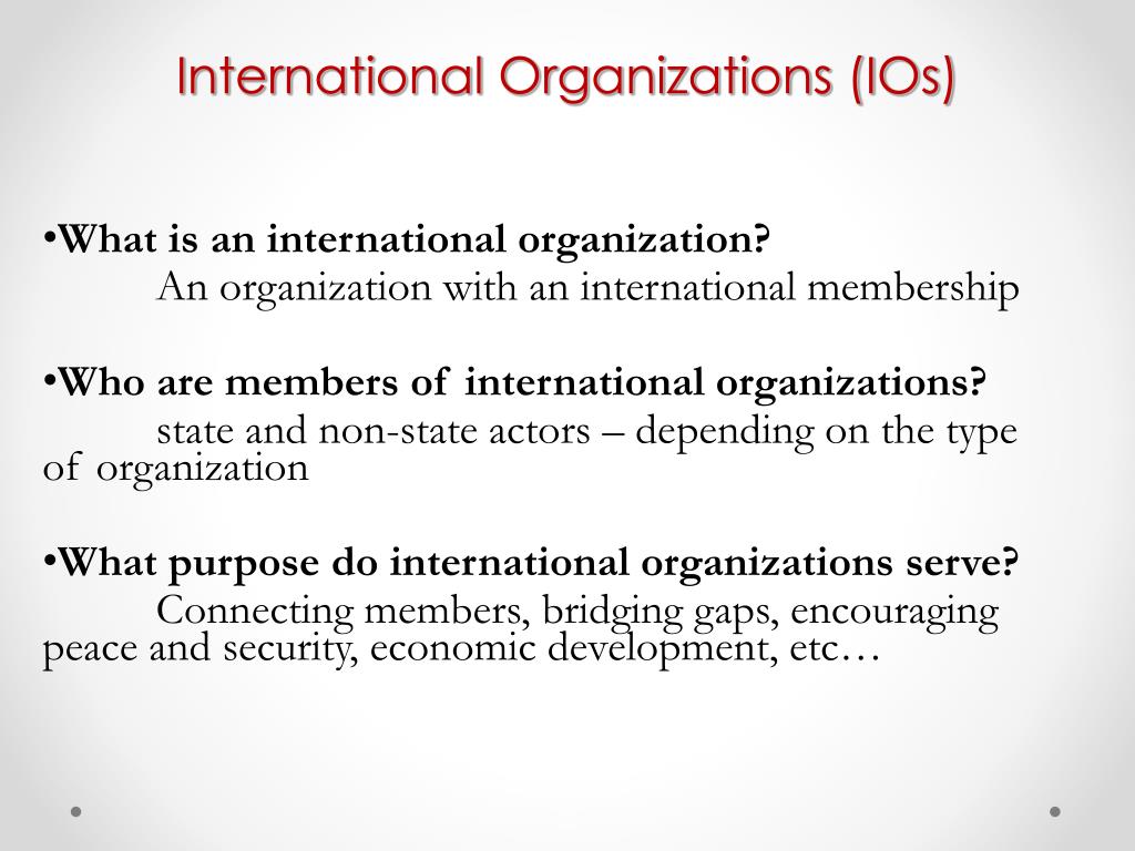 presentation of international organization