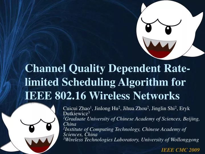 PPT Channel Quality Dependent Ratelimited Scheduling Algorithm for