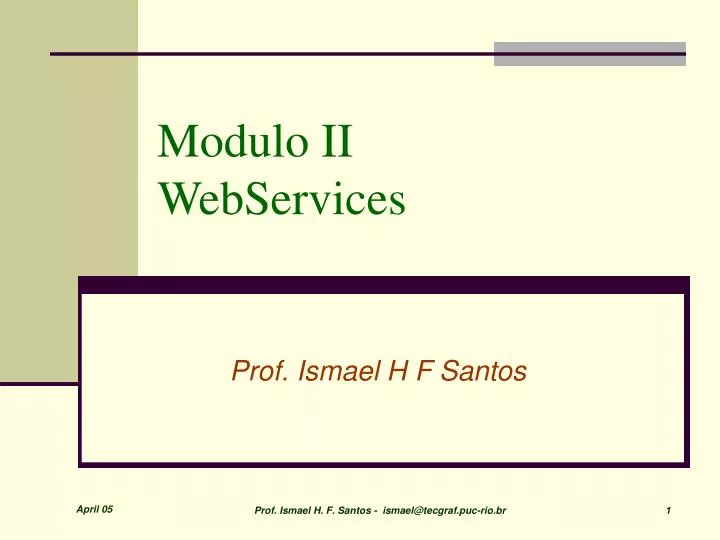 modulo ii webservices n.