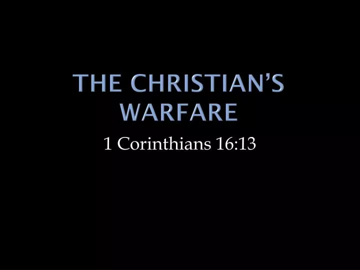 the christian s warfare n.