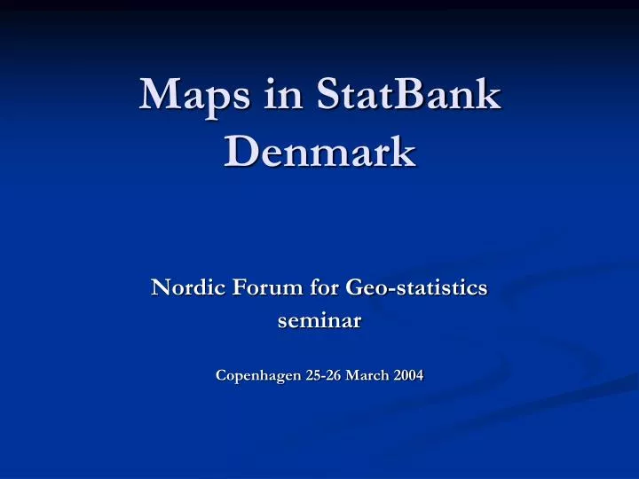 maps in statbank denmark n.