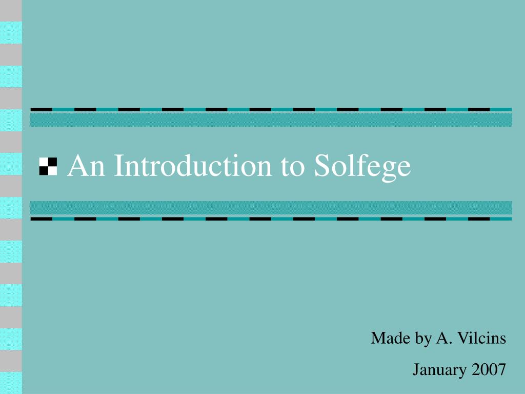 Introduction to Solfege - what is solfege for? 