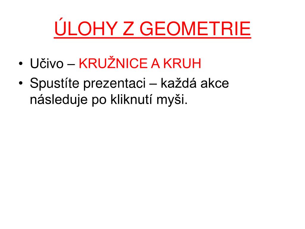 PPT - ÚLOHY Z GEOMETRIE PowerPoint Presentation, free download - ID:3903115