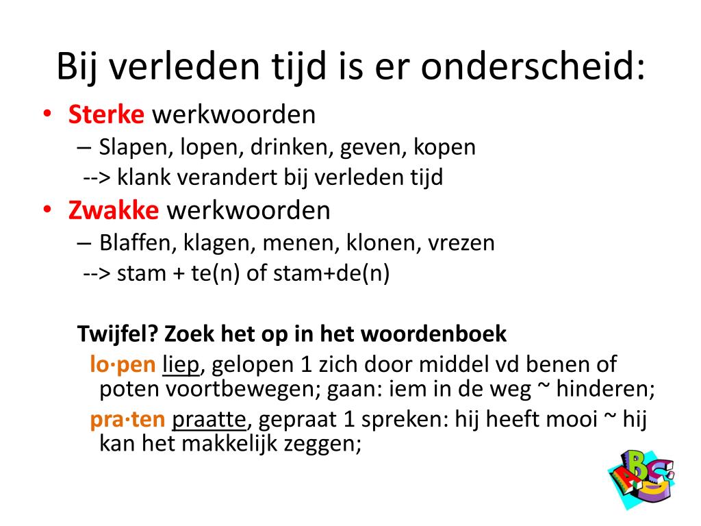 Verleden Tijd Van Mag PPT - Persoonsvorm verleden tijd PowerPoint Presentation, free download