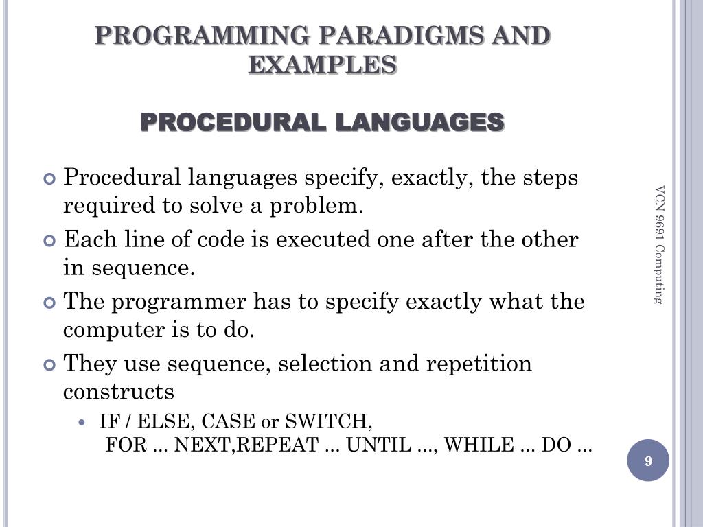 research paper on procedural programming language