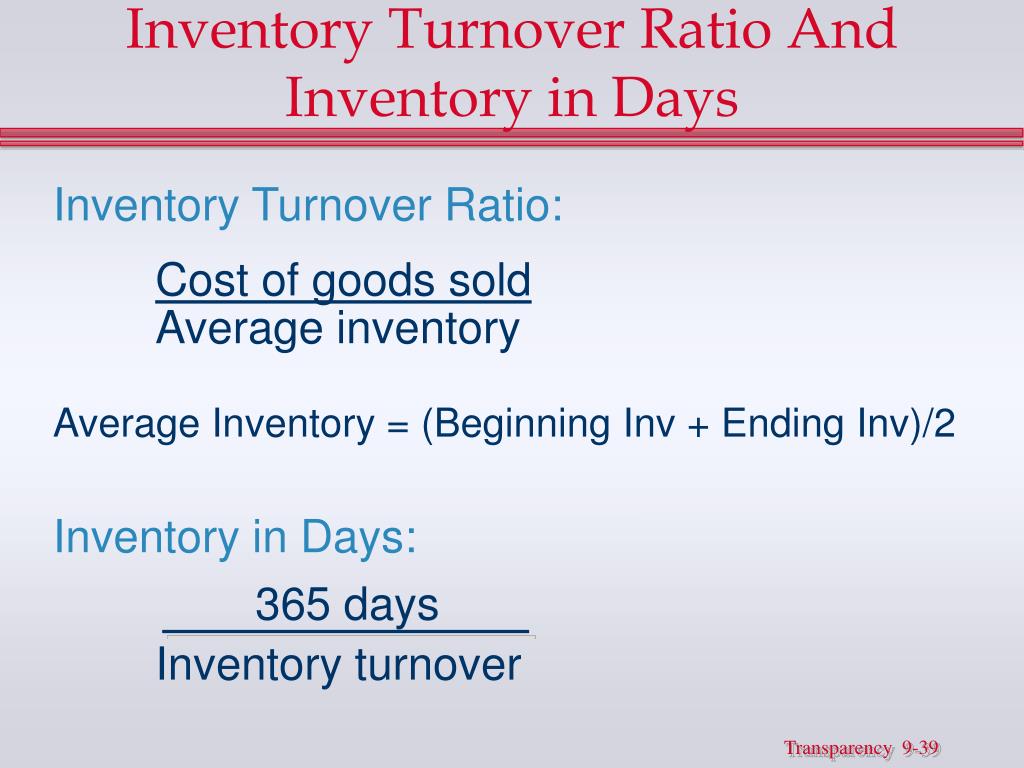 inventory turns ratio