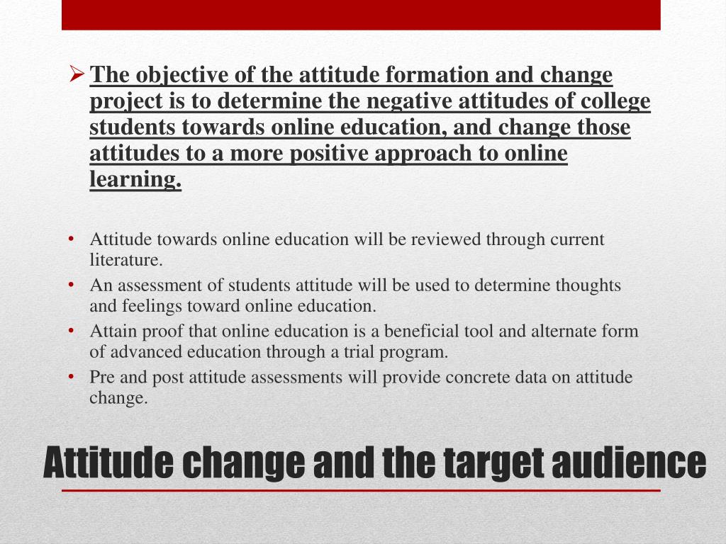 Ppt Attitude Change Towards Online Education Powerpoint