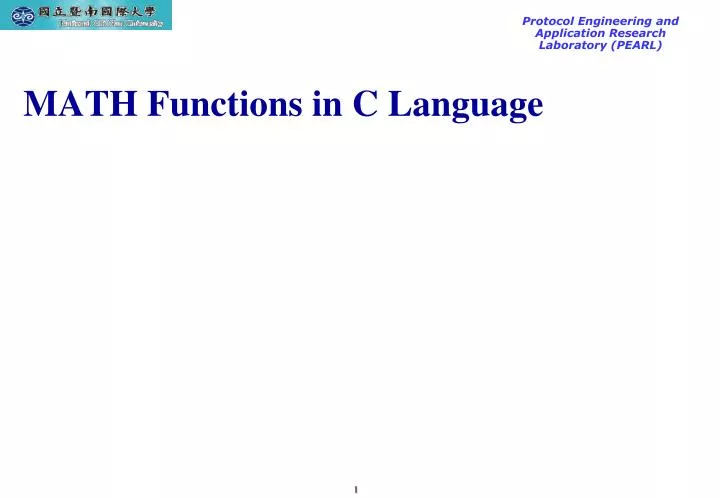 PPT - MATH Functions in C Language PowerPoint Presentation, free ...