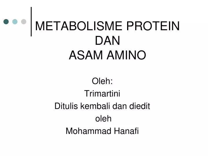 metabolisme protein dan asam amino n.